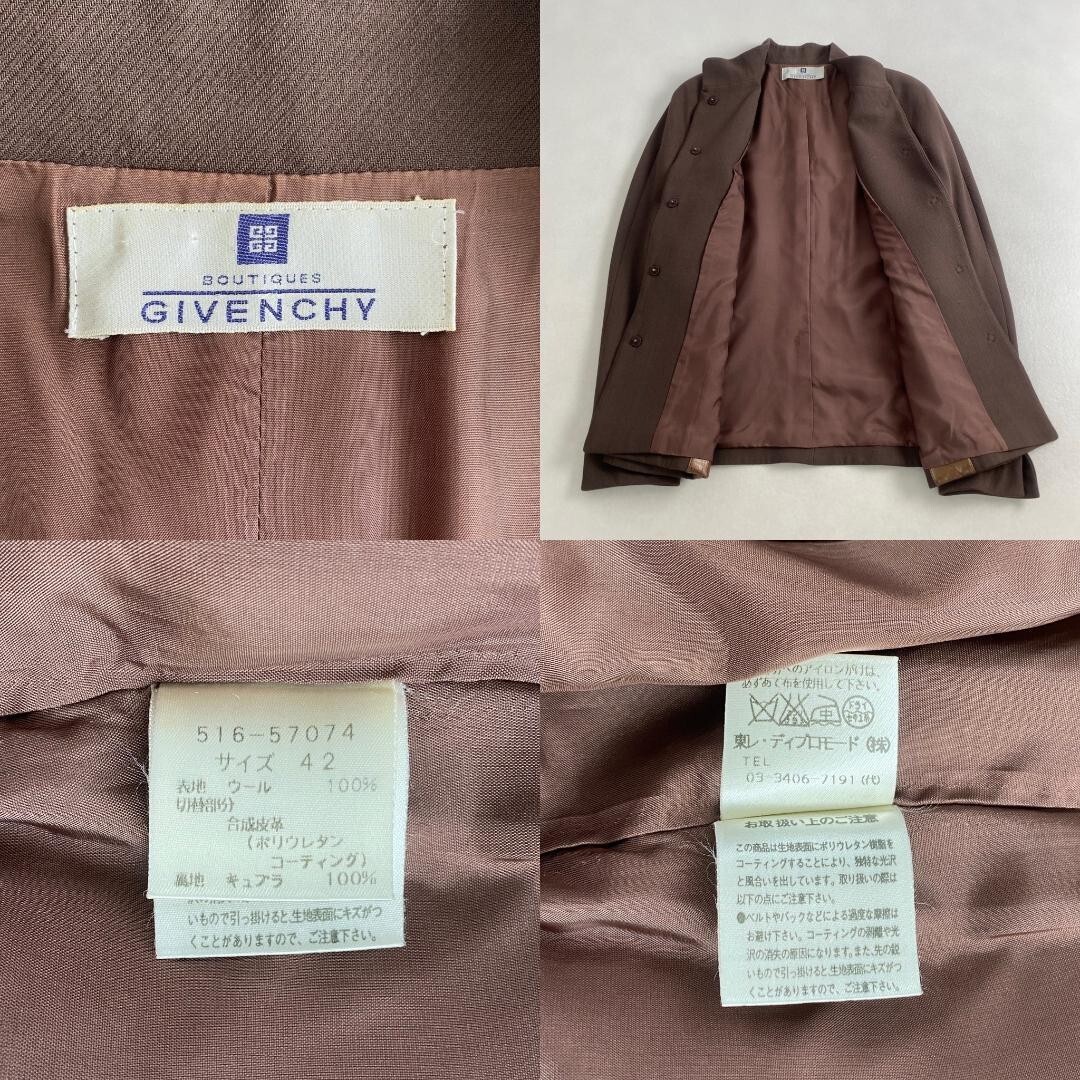 w2154 Givenchy Collarless Jacket Wool GIVENCHY Br… - image 7