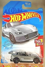2021 Hot Wheels #129 Then and Now 4/10 '15 MAZDA MX-5 MIATA Gray w/Black 10 Sp