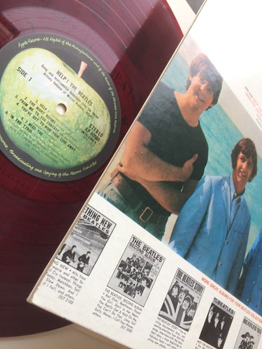 The Beatles "HELP!" w/OBI JAPAN 1st PRESS ORIGINAL APPLE LP AP-80060 RED WAX - Imagen 7 de 18