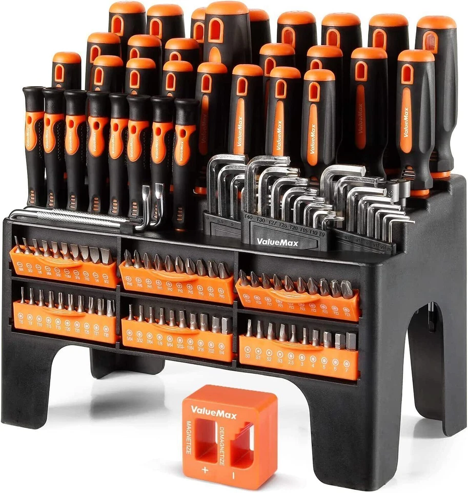ValueMax Magnetic Screwdriver Set 126 Pieces Screwdriver Kits Racking Organize