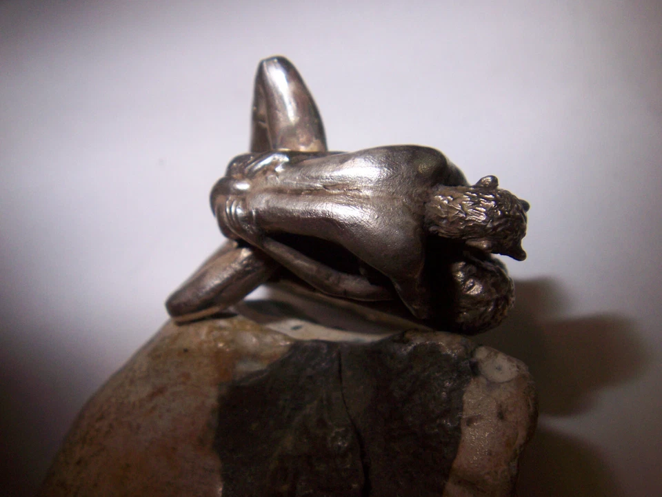 WMM-Werner Müller Mannheim-Erotik-Frau-Dame-Teufel-Diablo-935-Silber-Ring - Bild 2 von 4