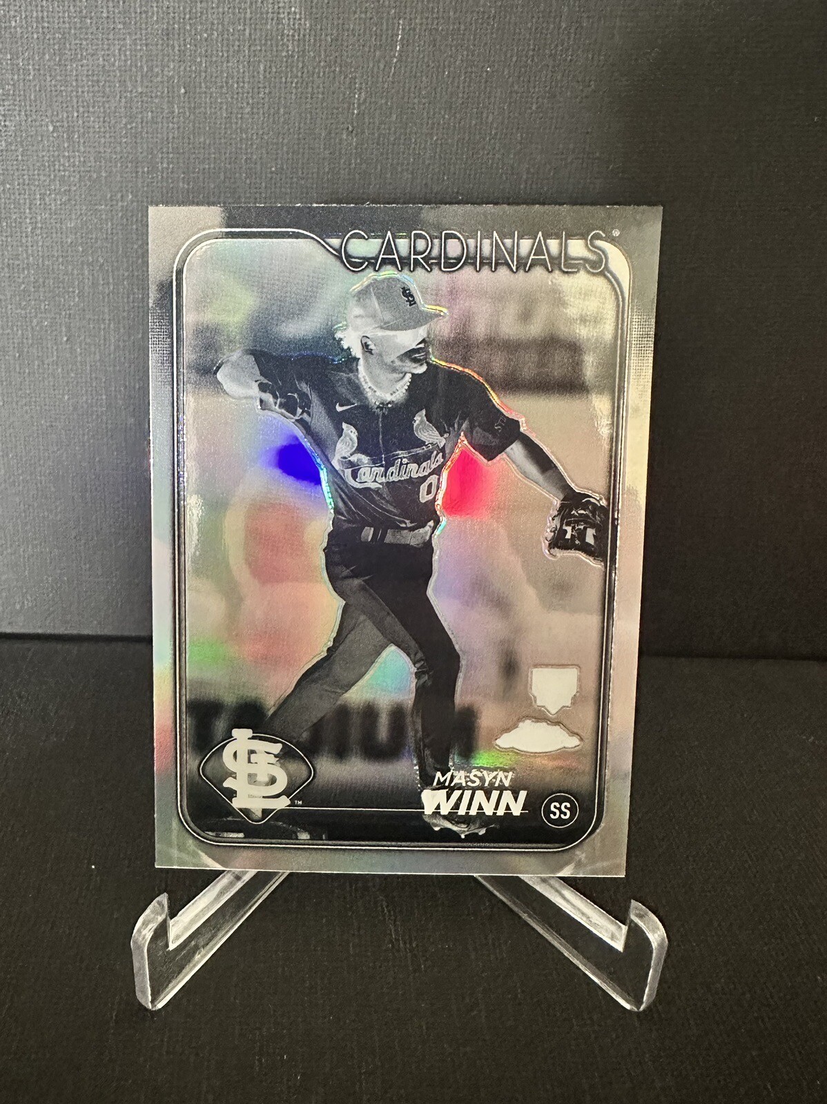 2024 Topps CHROME MASYN WINN NEGATIVE REFRACTOR #189 CARDINALS RC