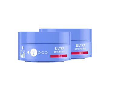 TAFT Wax Ultra Styling 75ml Set, 2x 75ml, 2er Pack, mega starker Halt