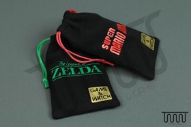 Decorated Lined Drawstring Bag for Game & Watch Handheld
