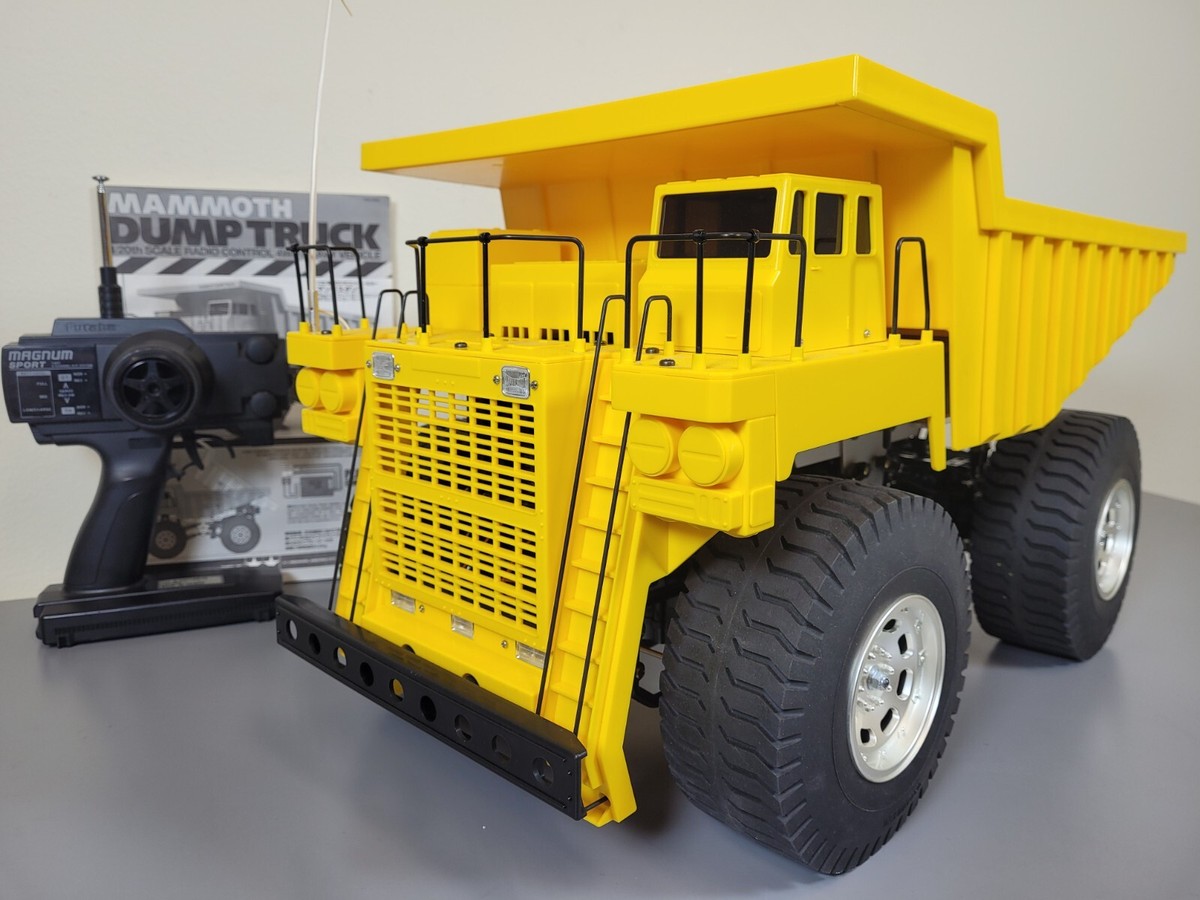 Vintage Tamiya R/C 1/20 Mammoth Dump Truck 4WD 2.4GHz Radio w