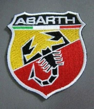 ABARTH Iron-On Automotive Car Patch 3"x 2.5"  Fiat 500 Abarth