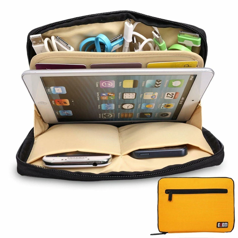 Portable Universal Gadget Organiser Bag iPad Mini Cables Charger Accessory Case - Image 3 of 4