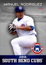 2018 South Bend Cubs Choice #24 Manuel Rodriguez Yucatan Mexico MX Baseball Card