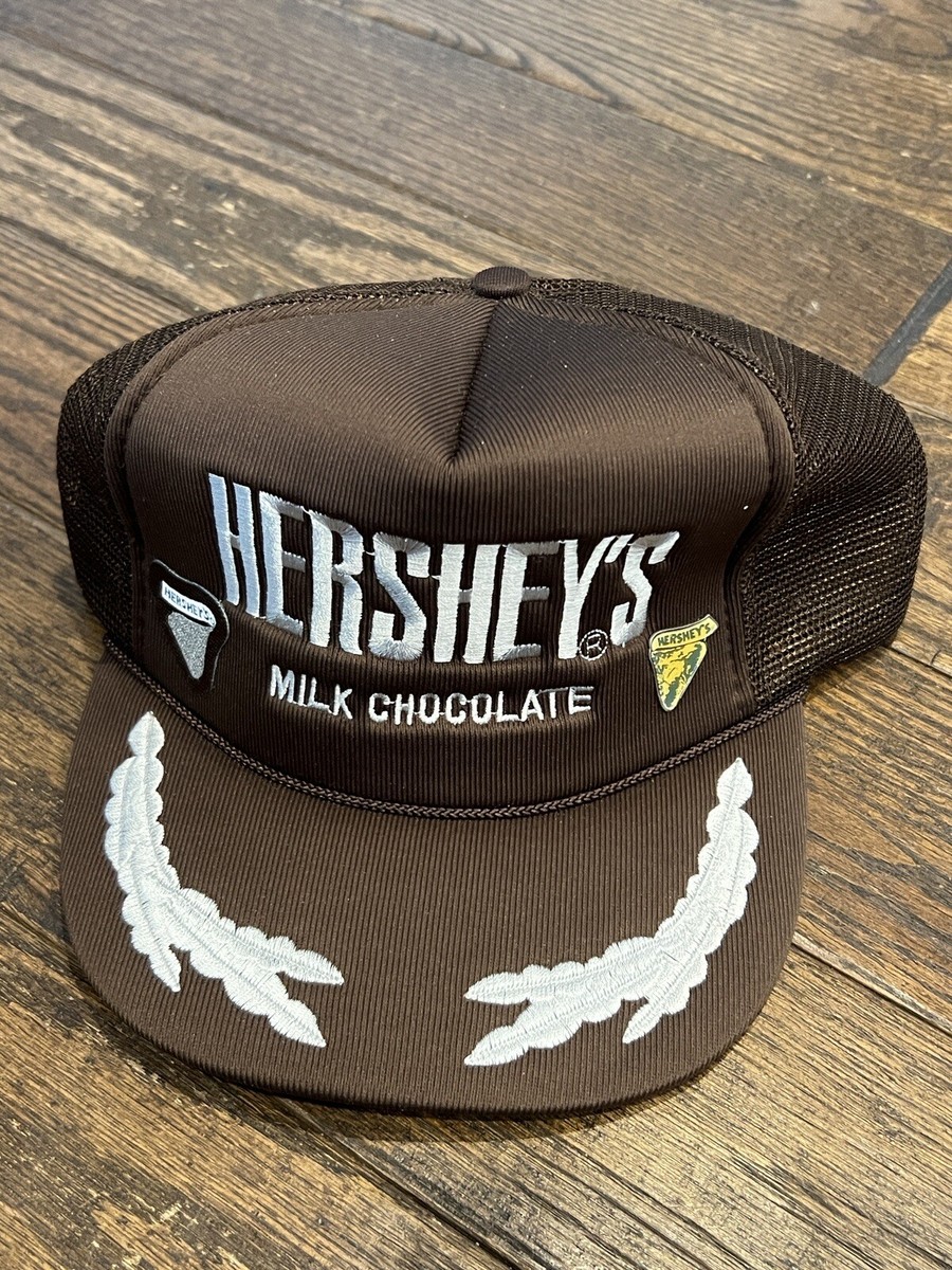 VTG Hersheys Chocolate Foam Trucker Snapback Hat Mens Brown Taiwan