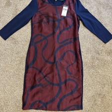 Navy Blue And Burgundy Ralph Lauren Dress