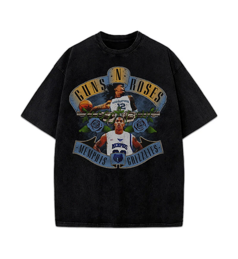 Guns N Roses Inspired Derrick Rose & Ja Morant Vintage Style Graphic Men  T-Shirt