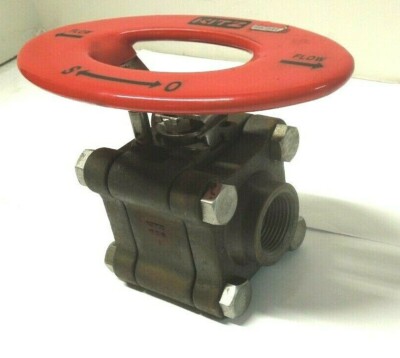 KITZ BALL VALVE 1'' 1500 WOG NPT STEEL 3 PC BODY FULL PORT OVAL HANDLE 455CNX
