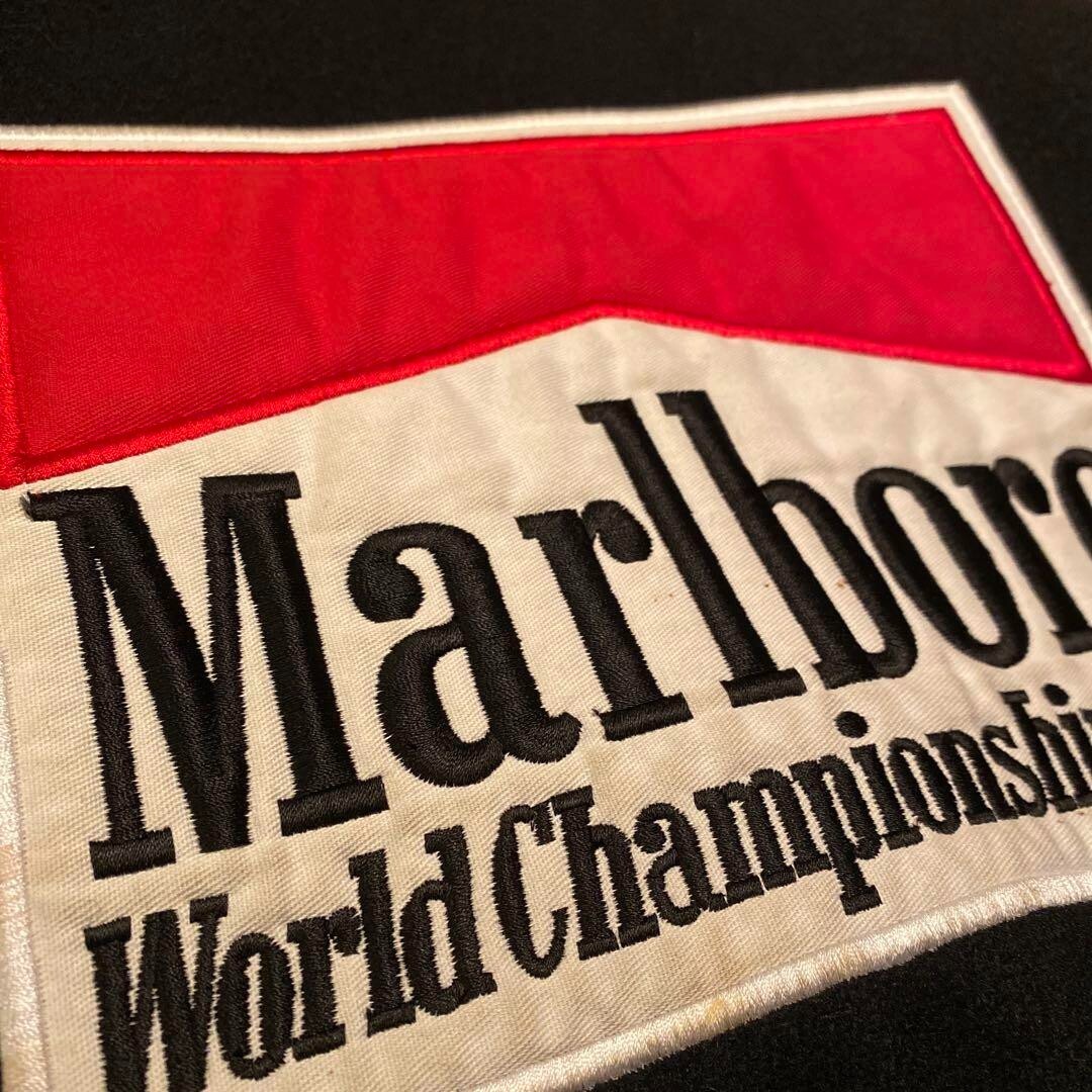 Used Marlboro Jacket Size XL 80s?90s Vintage Racing Style Leather