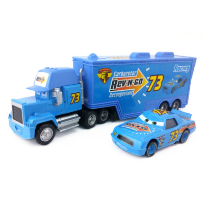 Mattel Disney Movie Cars NO.73 Rev-N-GO Racers Pickup Mack Truck
