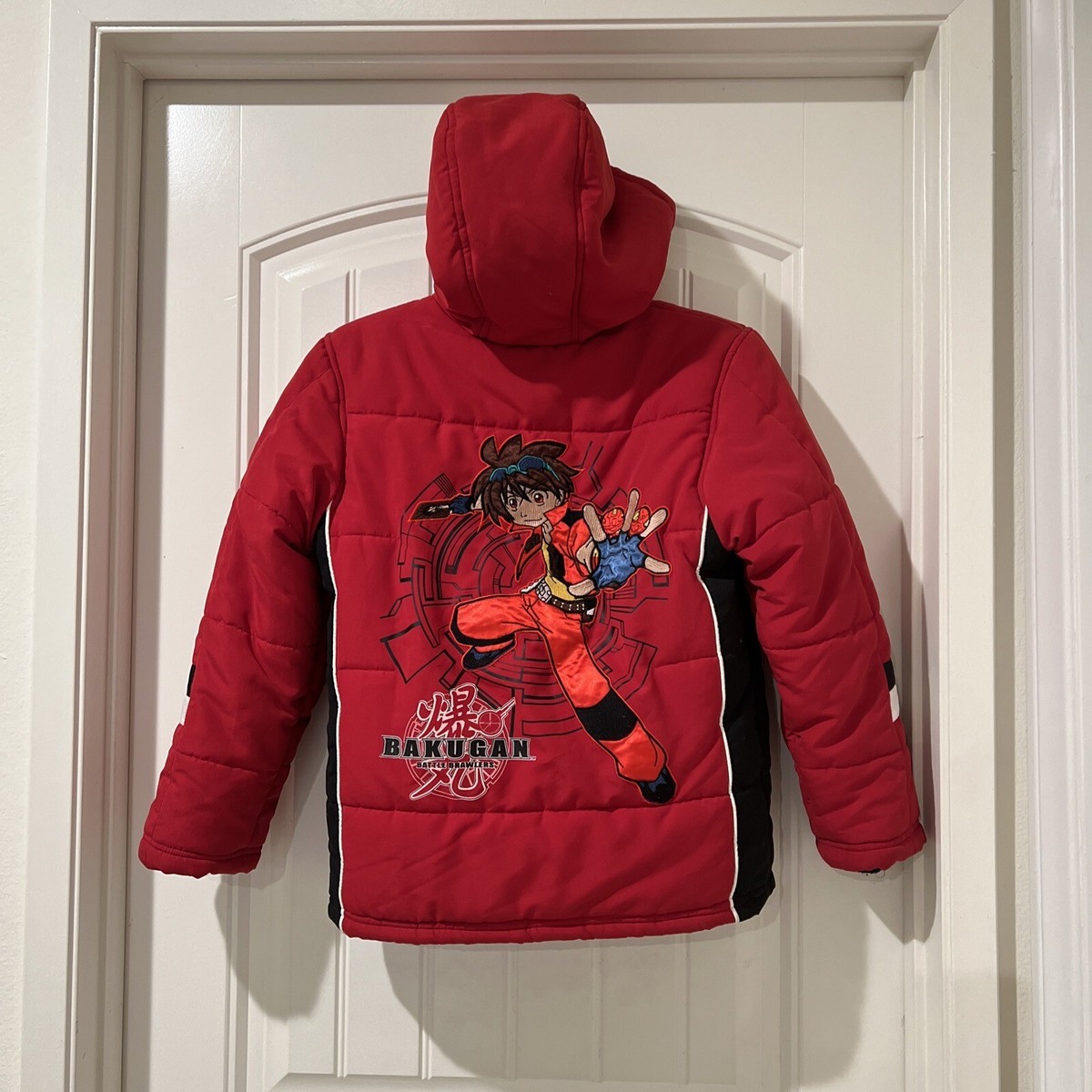 Y2K Bakugan Dan Kuso Youth Hooded Puffer Jacket Officially