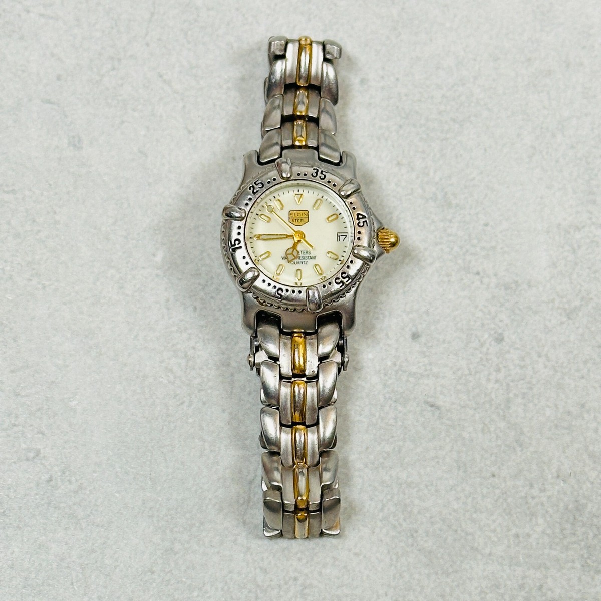 ELGIN  腕時計レディース ELGIN Women's DIAMOND EG081 GOLD & SILVER TONED QUARTZ