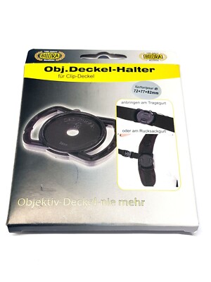 1 x Bilora Objektiv-Deckel-Halter für Clip-Deckel Ø 72 / 77 / 82 mm 7060-4 Neu