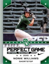 NONIE WILLIAMS 2015 Leaf Perfect Game All-American SHOWCASE GREEN Rookie #/10