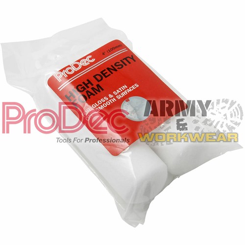 ProDec 2 Pack 100mm 4 Inch High Density Foam Refills Mini Roller Paint