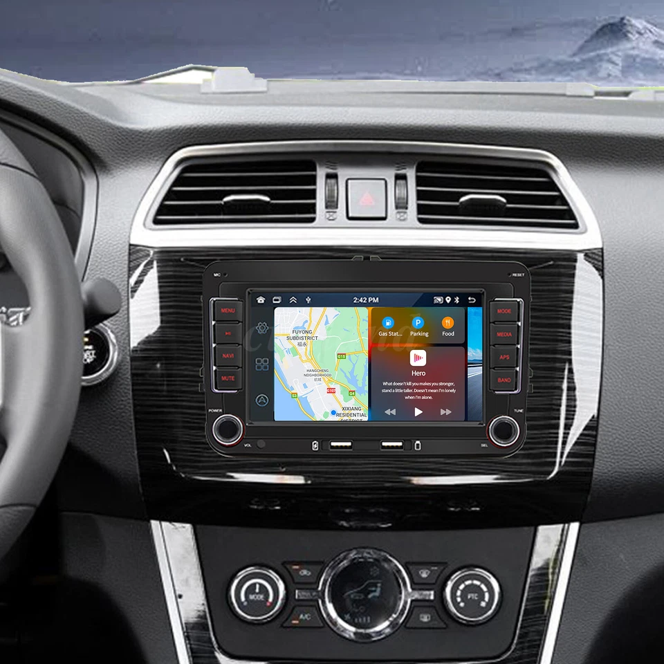 7" Car Stereo Radio GPS Apple Carplay Android 14 For VW Volkswagen Jetta Passat - Image 2 of 4