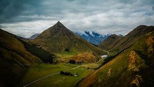 Landscape new zealand queenstown mountains nature Custom Gaming Mat Desk