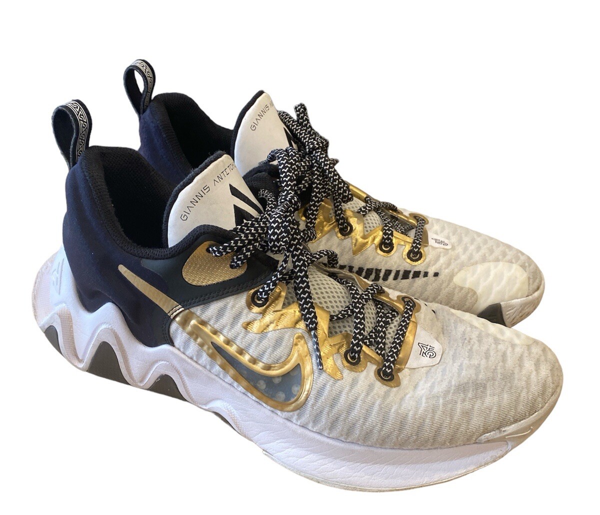新品　NIKE GIANNIS ホワイト/ブラック/ゴールド バスケットシューズ Men's Nike Giannis Immortality Championship White Gold