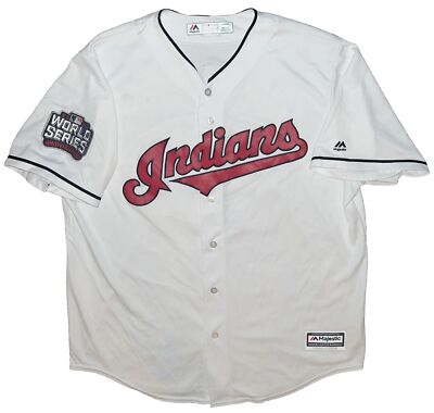 EUC Majestic Cool Base Cleveland Indians Guardians World Series