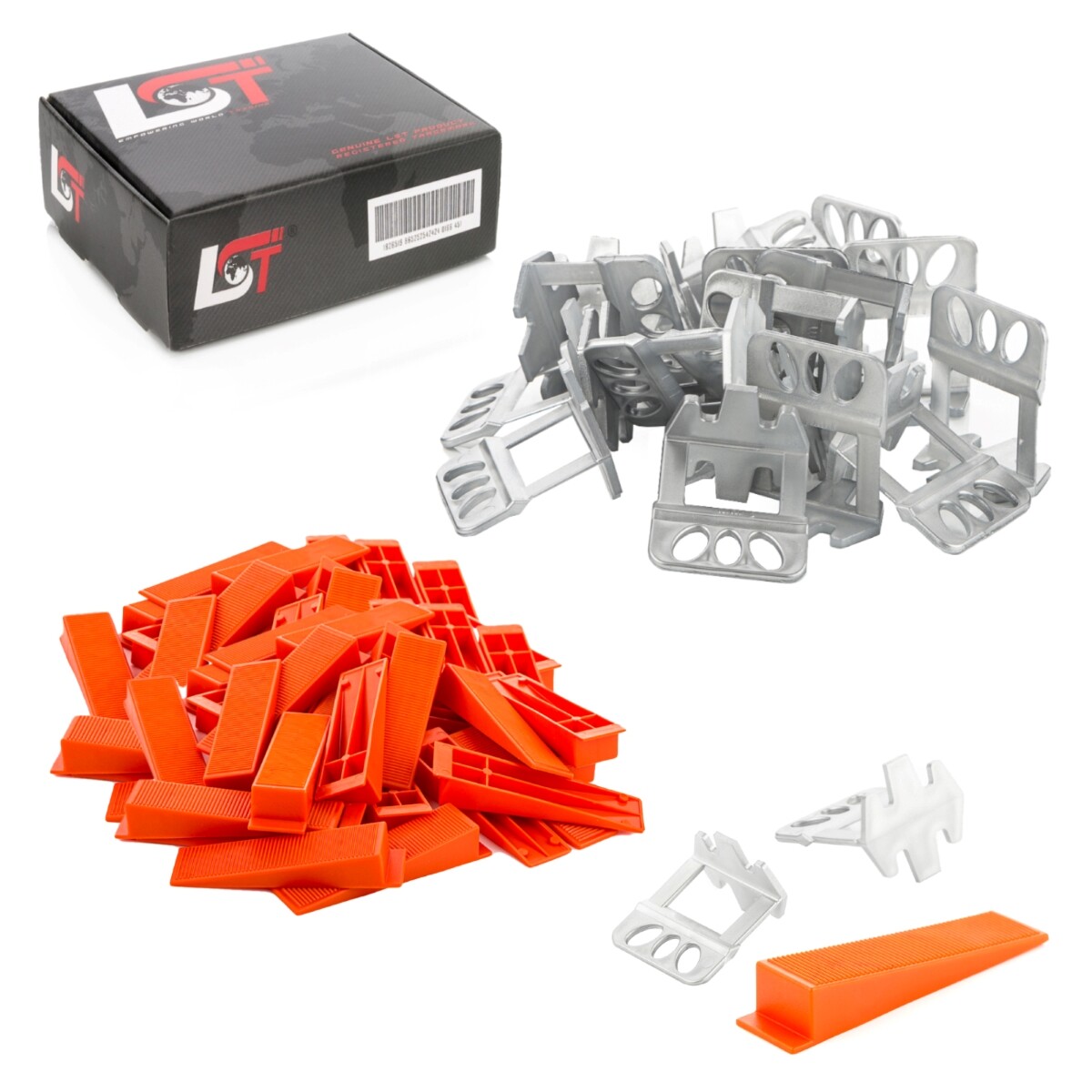 500x Pull tabs 2mm + 200x Wedges Set 700-piece Leveling System Tiles