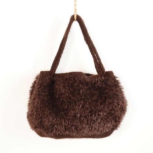 fluffy bag brown