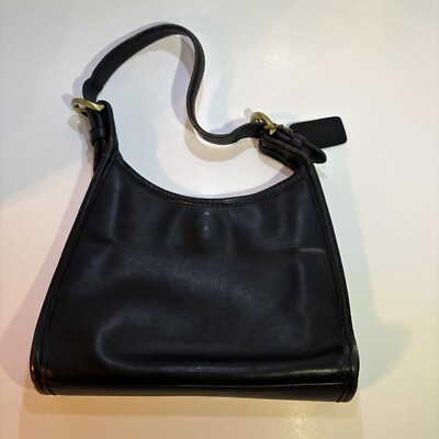 Coach 4106 Shoulder Purse Bag Hand Bag Black Leather Vintage Rare