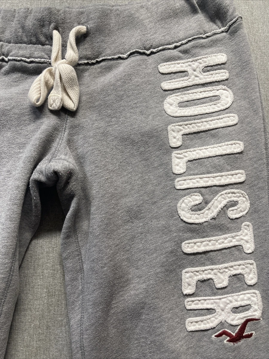 Hollister Los Angeles Womens Lounge Sweatpants Youth Size Large Gray Wide  Leg