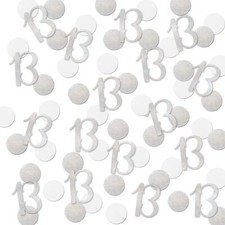 Silver Glitter 13 Confetti 13th Birthday Number Confetti 200pcs Anniversary P...