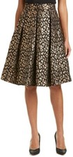 Eliza J - Animal Print Gold Skirt - Size 12