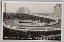 Hastings Minnesota MN Spiral Bridge Real Photo Postcard RPPC 1930-50