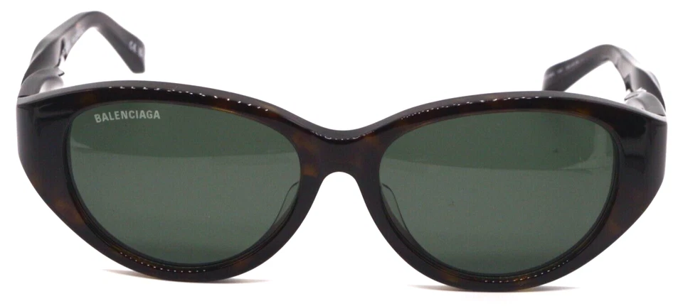NUEVAS GAFAS DE SOL BALENCIAGA BB 0209SA 002 HABANA OSCURA CON LENTES VERDES AUTÉNTICAS 55-16 Foto 3 de 4