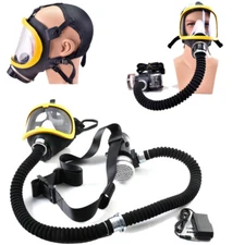 Full Face Gas Mask Respirator System Electric Supplied Air Fed Constant Flow