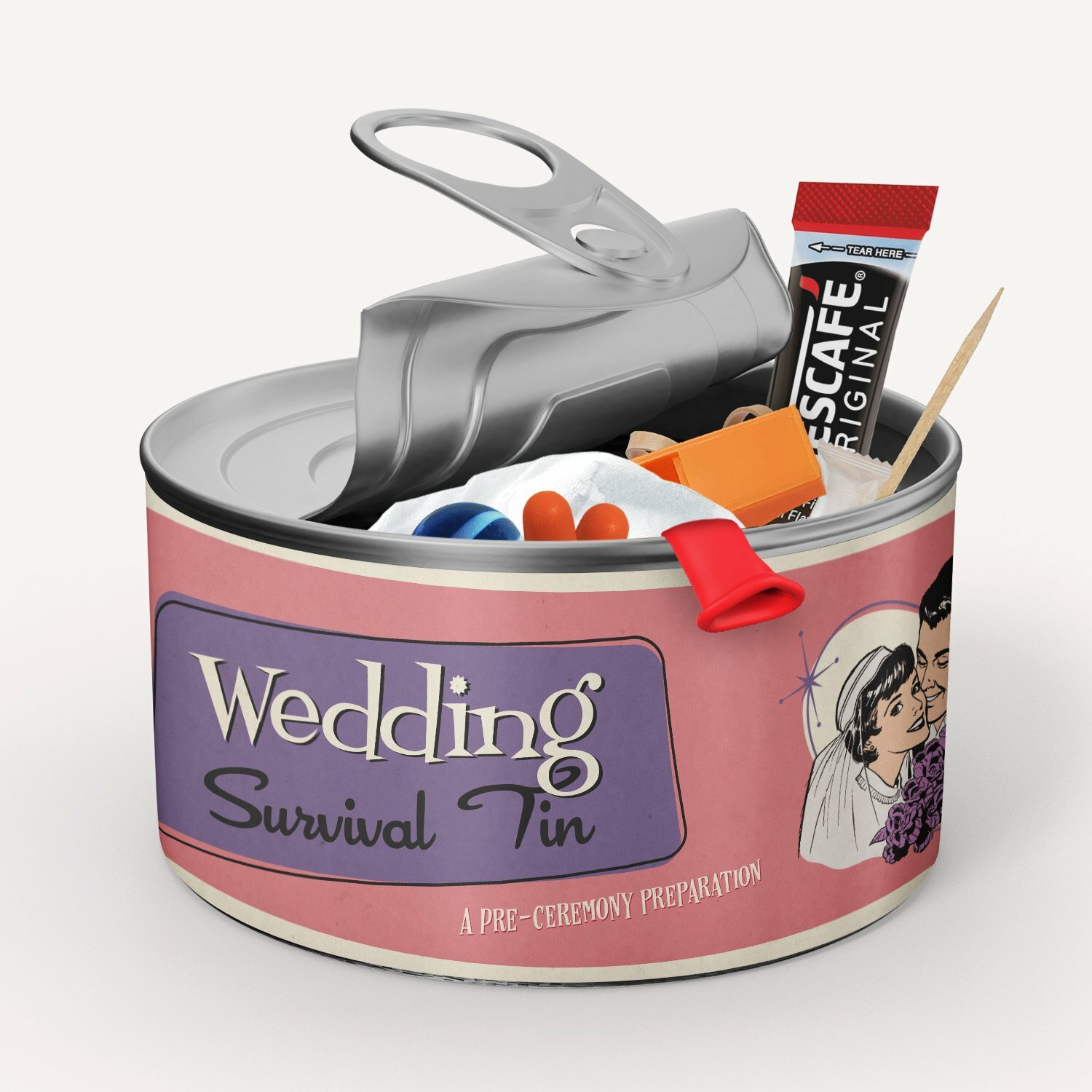 Retro Style Gift For A Wedding, Bride, Groom - Novelty Survival Tin, Kit - Mr...