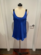 Theory Irea Blue Camisole Size L Black Elastic Straps