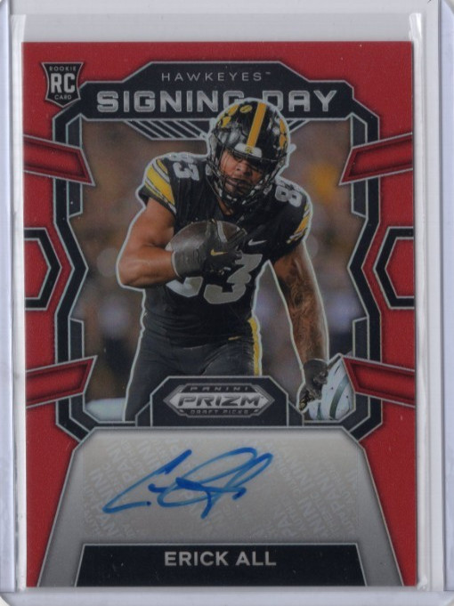 Erick All Panini Prizm Draft Picks Signing Day #SDEAL Red