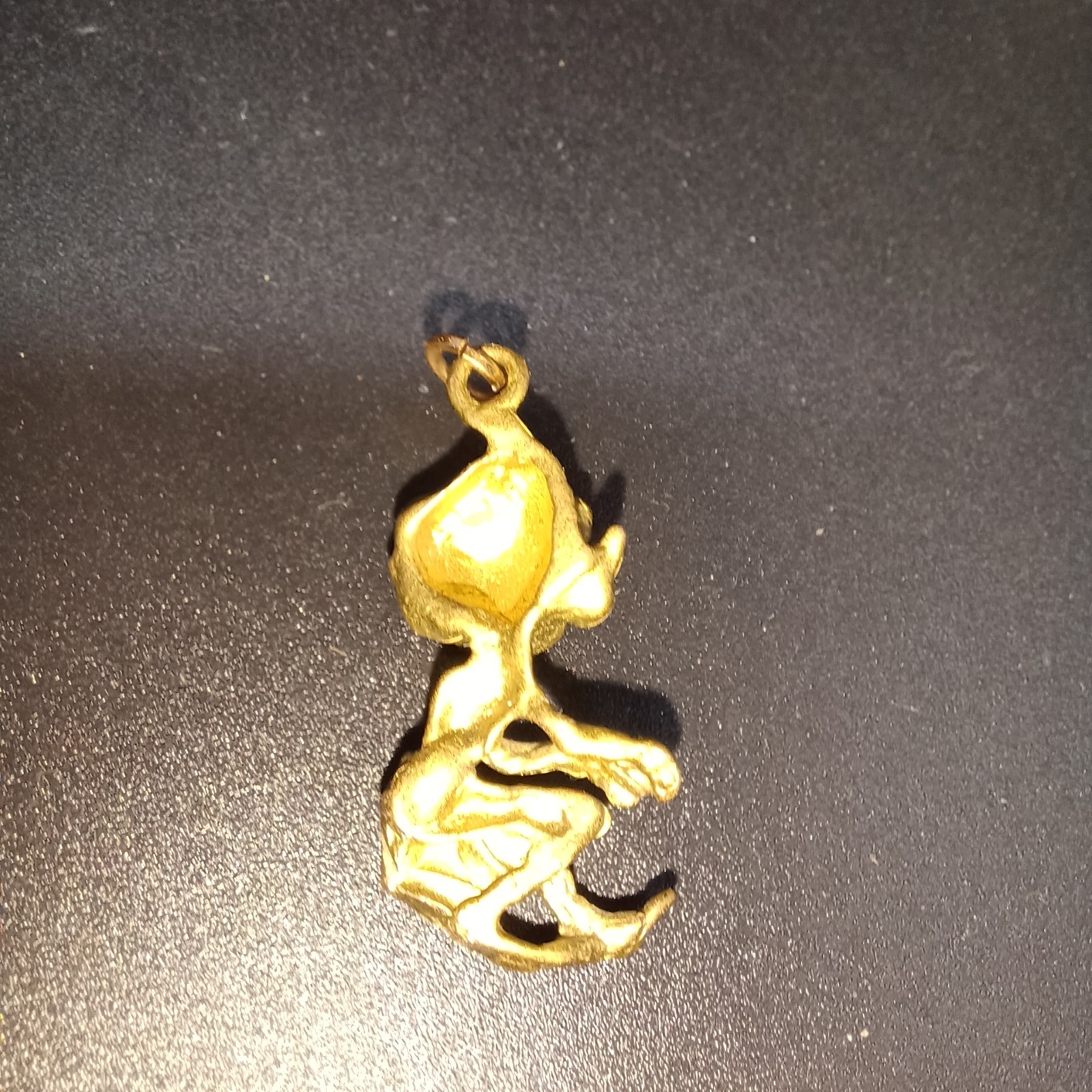 Vintage Cornish Pixie  Goldtone Charm Pendant Tiny - image 2
