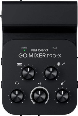 Roland GO:MIXER PRO-X BK Portable Audio Compact Mixer Broadcast Audio Interface