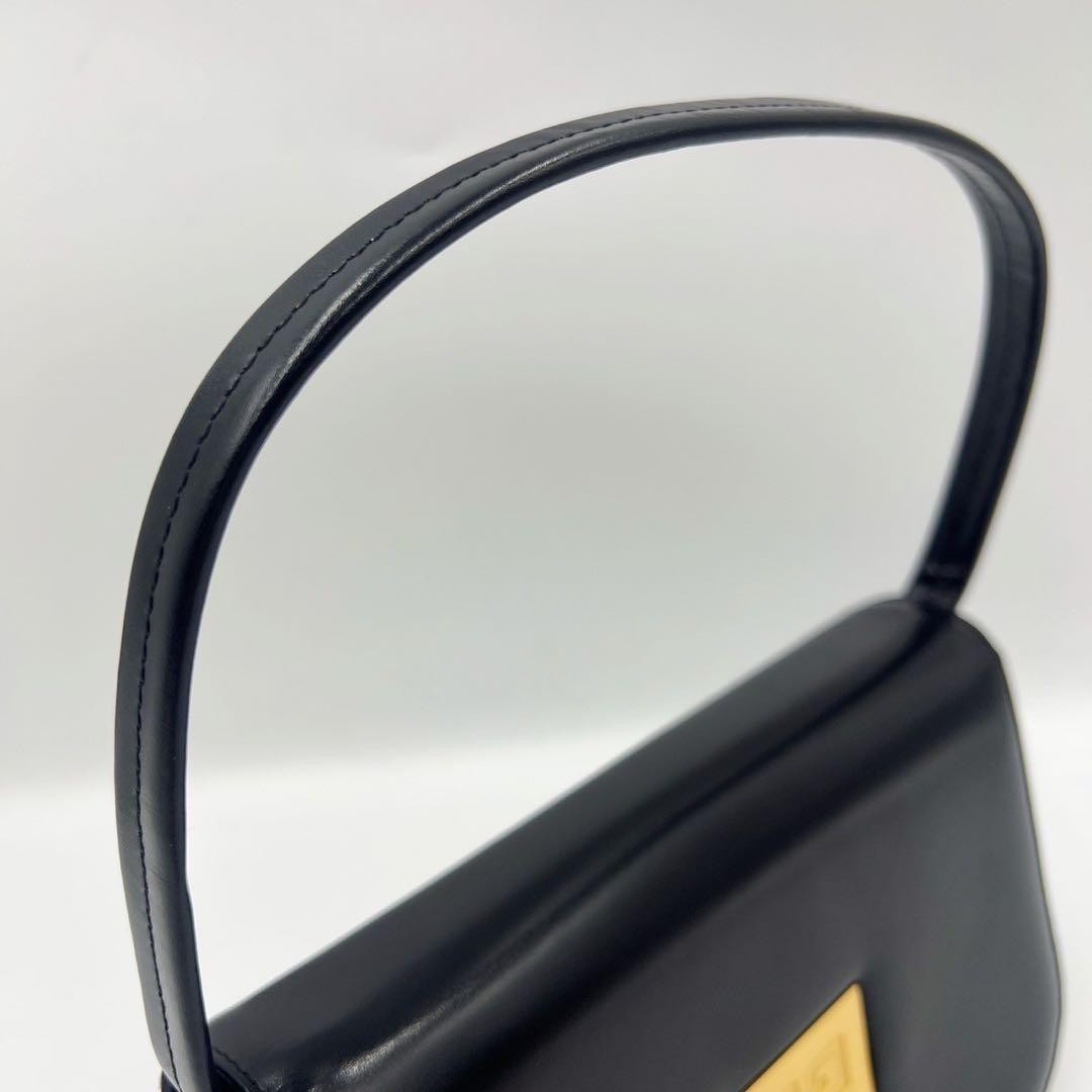 Givenchy Women’s 4Way Leather Shoulder Bag Black Gold Logo AB Condition thumbnail 6
