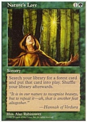 1x Nature's Lore Moderate Play MTG Magic - Kid Icarus -