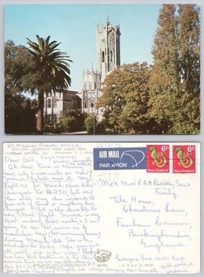 c44370 University Albert Park Auckland Neuseeland Postkarte 1975 Briefmarke