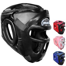 Farabi Sports Boxing Headgear w/ Grill MMA Training Kickboxing Sparring Head Gua