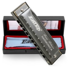 Deluxe Harmonica Key of C, 10 Holes 20 Tones Mouth Organ Diatonic Blues Harmo...