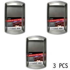 Set of 3 11"×7" Stainless steel Baking pans Cookie pan Brownie Pan Non-Stick US