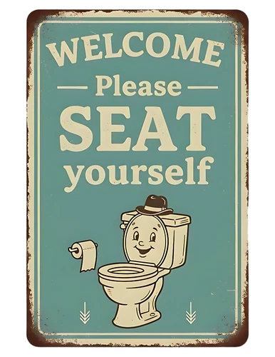 Funny Toilet Bathroom Flush Wash Your Hands Poop Poo Seat Self Adhesive Sticker