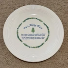 Fiestaware New Christmas Pass Along Plate In White Fiesta