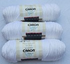 Caron Simply Soft Acrylic Yarn 9701 - Lot of 3 White 6 oz Skeins New
